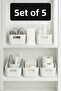 5 Pieces 3.5 Lt Organizer Baskets, Organizers, Drawers and Cabinet Organizer Boxes