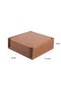 Coasters, Set of 6, Desktop Square Cup Coaster, Vegan Faux Leather, 11X11 Cm., Tan - 3