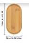 Bamboo Oval Presentation and Serving Tray - Stylish Wooden Look Tray, Oil Pot Base, Kitchen and