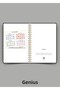 A5 Spiral Linen Undated Planner Agenda - Stellar Black Hard Cover - 5