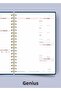A5 Spiral Linen Undated Planner Agenda - Stellar Navy Blue Hard Cover - 3