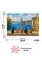 3 Pcs 1000 Piece Puzzle - Girl's Tower Cats and Mediterranean Stairs and Sunny Cafe Street - 2