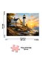 3 Pcs 1000 Piece Puzzle - Lighthouse Sunset and Sunny Cafe Street and Sunny Terrace - 2
