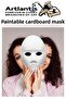 Mask Painting 2 Pieces Paintable Cardboard Mask Elastic Human Face Expression Domestic Production - 4