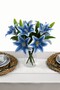 Artificial Flower Luxury 2-Branch Wet Tiger Flower 40 cm Navy Blue