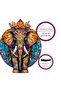 Wooden Puzzle - Mandala Elephant - 220 Pieces, 28X36 cm - 5