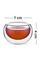 Double Wall Sauce Bottle 35 Ml 6 Pieces| 6-Piece Borosilicate Glass Sauce Cookie Mini Bowl Set - 3