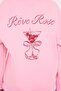 Açık Pembe Sırt ve Ön Baskılı Kapüşonlu Oversize/Geniş Kalıp Örme Sweatshirt TWOAW26SW00042 - 5