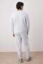 Grimelanj Regular Kesim Yazı Baskılı Sıcak Tutan Sweatshirt Eşofman Takım TMNAW24EM00004 - 5