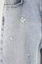 Mavi 100% Pamuk Çiçek Nakışlı Wide Leg/ Geniş Paça Kız Çocuk Jean Pantolon TKDAW26JE00011 - 3