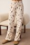 Ekru Ayıcık ve Kalp Desenli Kışlık Polar Örme Pijama Takımı THMAW26PT00150 - 3