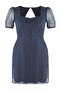 Navy Blue Heart Mini Chiffon Woven Plus Size Dress Tbbss25Ah00048 - 6
