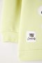 Yellow Cotton Printed Hooded Oversize Knitted Thick/Fleece Lined Unisex Sweatshirt Tkdaw26Sw00045 - 5