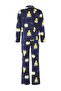 Teen Lacivert %100 Pamuklu Ördek Desenli Biyeli Örme Pijama Takımı THMAW26PT00117 - 6