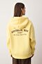Açık Sarı Kalın İçi Polarlı Kapüşonlu Ön ve Sırt Baskılı Oversize Örme Sweatshirt TWOAW26SW00184 - 4