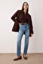 Mavi Yüksek Bel Comfort/Esnek Slim Fit Mom Jeans TWOAW26JE00229