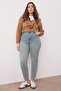 Mavi Yüksek Bel Esnek Büyük Beden Skinny Jeans TBBAW26CJ00035 - 2