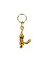Figure of the God of Abundance Zamak Casting Unbreakable Gold Color Beaded Keychain - 3