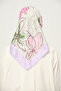 Patterned Twill Scarf 90X90 cm Non-Slip Fabric Green Lily - 3