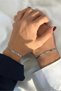 2 Pieces Flat Snake Double Steel Bracelet with Name and Date Written Lover Friend Bracelet Scb25Yc - 4