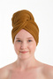 Towel Hair Cap Mustard 100% Cotton Hair Drying, Blowing Dry, Shower Bath Head Towel