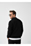 Black Knitwear Half Zipper Thick Sweater - 2