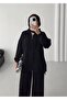 Women's Black 100% Cotton Hooded Top and Bottom Set |   Oversize Comfortable Fit |   Suitable for 4 Seasons - 7