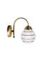 Living Room - Kitchen - Bedroom Retro Rustic Antique Gold Detailed Glass Sconce - 2