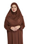 Organic Hijab One Piece Prayer Dress - Chocolate - 2