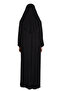 Organic Hijab One Piece Prayer Dress - Black - 4