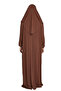 Organic Hijab One Piece Prayer Dress - Chocolate - 4