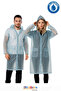 Unisex Eva Raincoat with Pockets, Snap Fasteners, Hooded Windproof and Rainproof