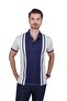 Beige Navy Blue Double Color Gift Boxed Men's Polo Neck T-Shirt - 4