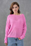 Pink Wide Collar Knitwear Oversize Sweater 6933 - 4