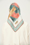 Patterned Rayon Scarf Non-Slip 90X90 cm Purple - 3