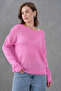 Pink Wide Collar Knitwear Oversize Sweater 6933 - 6