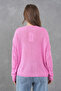 Pink Wide Collar Knitwear Oversize Sweater 6933 - 3