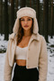 Winter Beige Hat with Earmuffs - Provides Protection from the Cold and Comfort Beanie1127