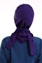 Hijab Neck Tied Bonnet - 128 Purple - 2