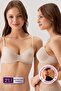 Economic Pack of 2 Nude 6804 Lens Underwire Non-Supported Micro Bra Set