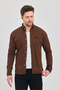 Men's Shirt Slim Fit Men's Brown Denim Shirt - 5