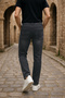 Premium High Quality Men's Classic 5-Pocket High Waist Regularfit Stretchy Pipe Leg Trousers Black C366 - 4