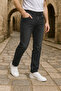 Premium High Quality Men's Classic 5-Pocket High Waist Regularfit Stretchy Pipe Leg Trousers Black C366 - 6