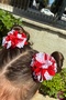 2-Piece Starry Red and White Ribbon Floral April 23Rd Hairpin Set - October 29Th Holiday Hairpin - 4