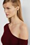 Claret Red Boat Neck Long Sleeve Women's Bodysuit Sh201 - 4