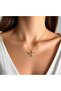 Gold Color Zircon Stone Steel Phoenix Necklace - 2