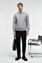 Caspian Men's Cotton Crew Neck Karyoka Stitched Printed Anthracite Sweatshirt - 2