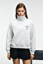 Belle Women's Embroidery Detailed Half Zipper Stand Collar Regular Fit Grimelange Sweatshirt - 4