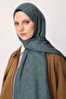 Morocco Pattern Double-Sided Shawl Dark Grey-Emerald - 3