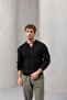 Wes Thessaloniki Knitted 3 Button Half Placket Comfortable Fit Men's Knitwear Sweater - Black - 2